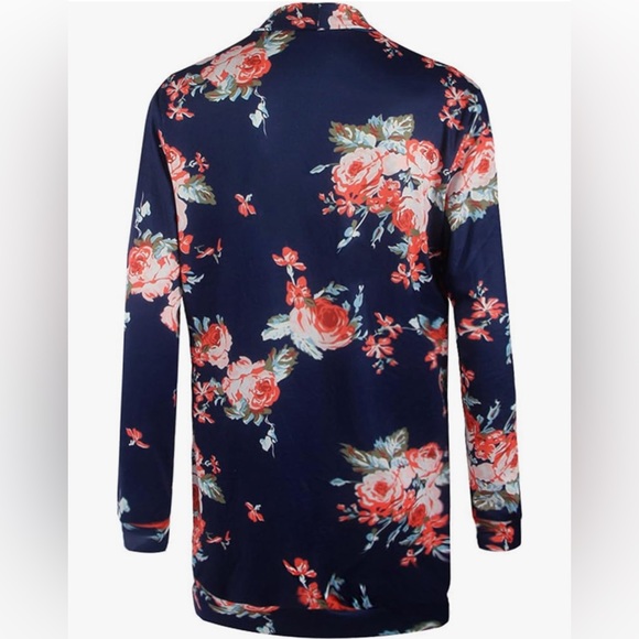 Womens Boho Long Sleeve Wrap Kimono Cardigan Casual Coverup Coat Tops Outwear - Picture 2 of 4